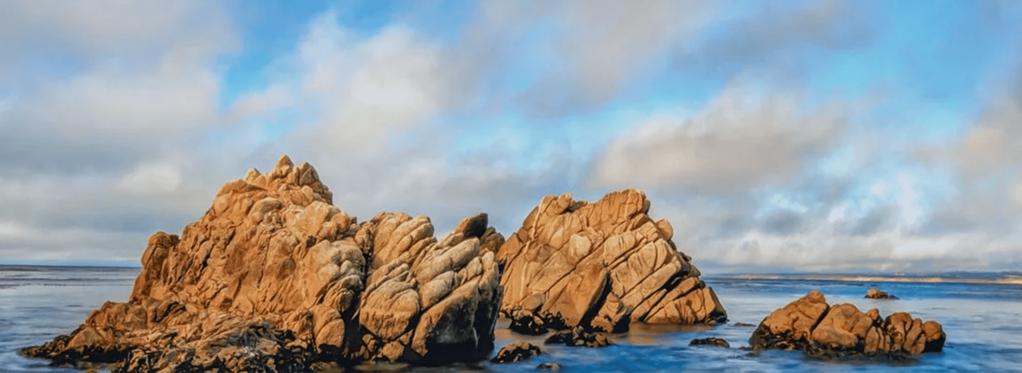 rocks protruding from the ocean